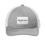 Treasure Coast Rowing Club Engraved Leather Patch Trucker Cap