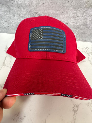 USA Leather Patch Hat