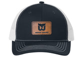 Newport Whalers Engraved Leather Patch Trucker Cap