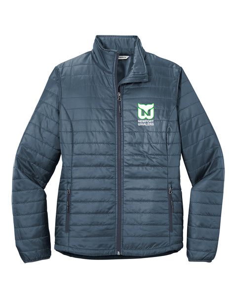 Newport Whalers Hockey Ladies Packable Puffy Jacket