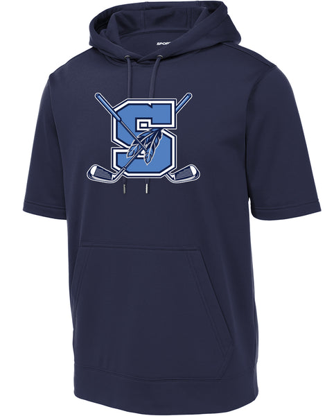 Seekonk Golf Team Sport-Wick Fleece Short Sleeve Hooded Pullover