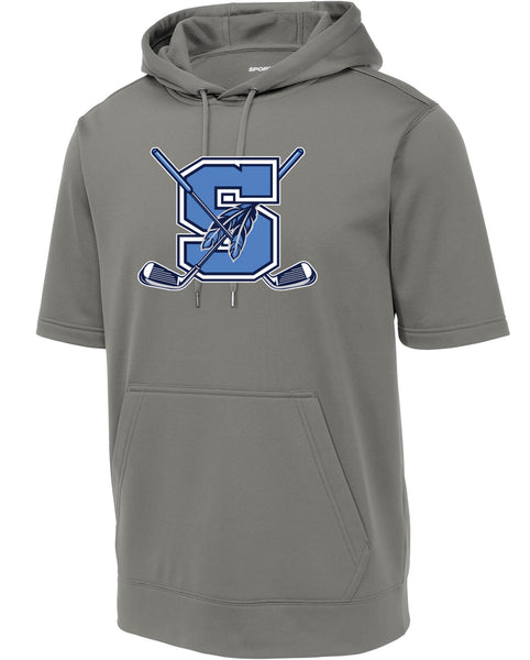 Seekonk Golf Team Sport-Wick Fleece Short Sleeve Hooded Pullover