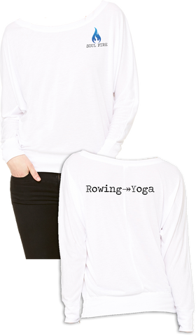 SOUL FIRE Rowing → Yoga Flowy Off the Shoulder Tee