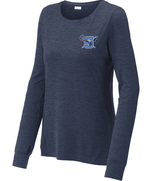 Warriors Lacrosse Ladies Sport-Tek Exchange 1.5 Long Sleeve Crew