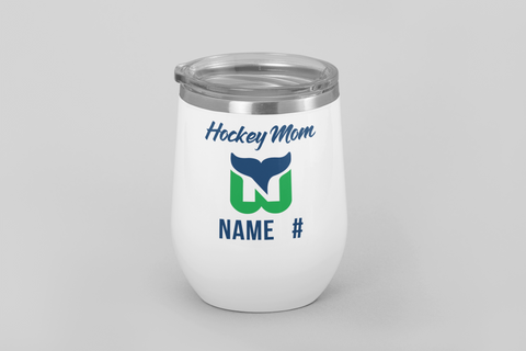 Whalers Hockey Mom Wine Tumbler