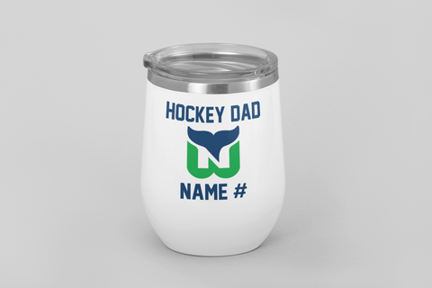 Whalers Hockey Dad Wine Tumbler